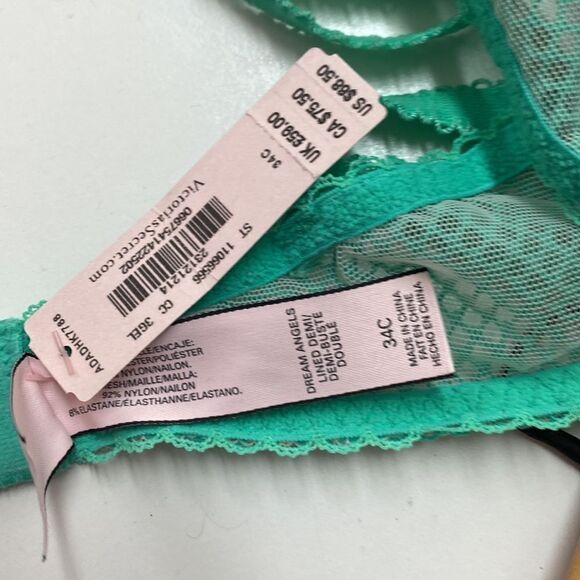 🔥 Victoria Secret  bra  dream angel lined Demi sz 34C New - Picture 4 of 4